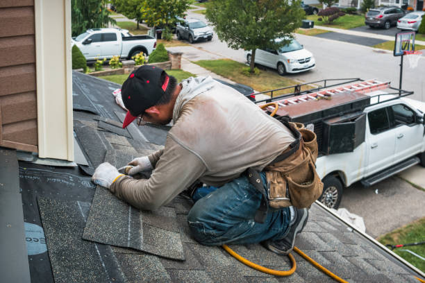 Professional Flat Roof Repair technician working in Loami, IL